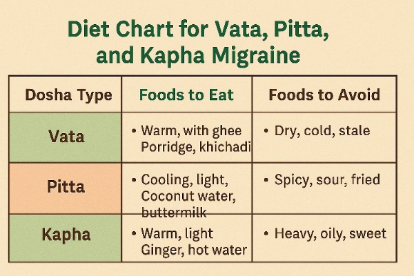 Diet chart for Migraine